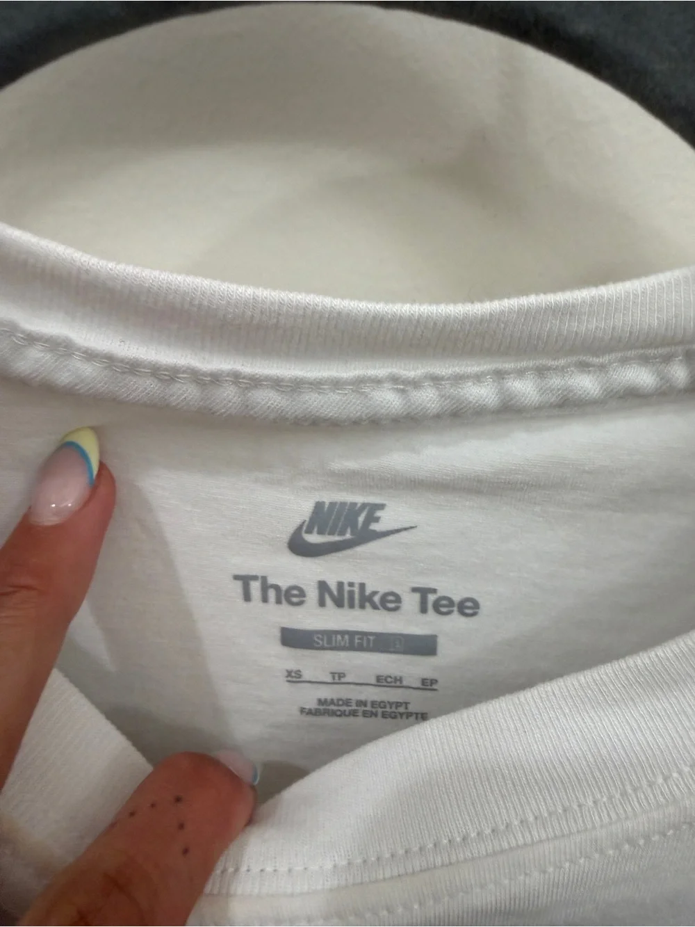 Nike Women’s White Cropped Crew Tee with Embroidered Swoosh